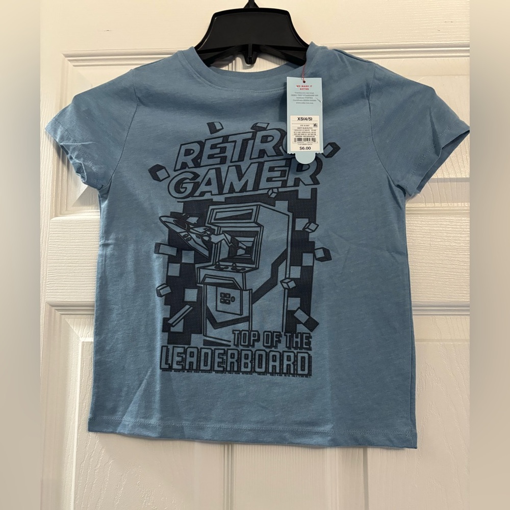 Cat & Jack Dusty Blue Graphic Tee